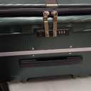 Hanke 26 Inch Large Checked Luggage PC Hard Shell Luggage Top Opening Travel Luggage Suitcases with Wheels for Woman Men.(Dark Green)