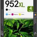 952XL Ink Cartridges (4-Pack,Black/Cyan/Magenta/Yellow) Compatible 952 Ink Cartridges Replacement for HP OfficeJet Pro 8710 7740 8720 8725 8210 8715 8702 8740 7720 8730 8216 Printers