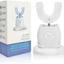 VIDECOR Automatic Toothbrush U Shaped Toothbrush for Adults 360 Toothbrush Wireless Charging Washable Travel Home,White