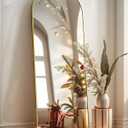 BEVERDY Arched Full Length Mirror - 18"58" Floor & Wall Mounted Mirror for Bedroom & Living Room, Gold