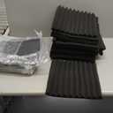 50 Pack Acoustic Panels Soundproof Studio Foam for Walls Sound Absorbing Panels Sound Insulation Wedge for Studio, 1" X 12" X 12" (Black)