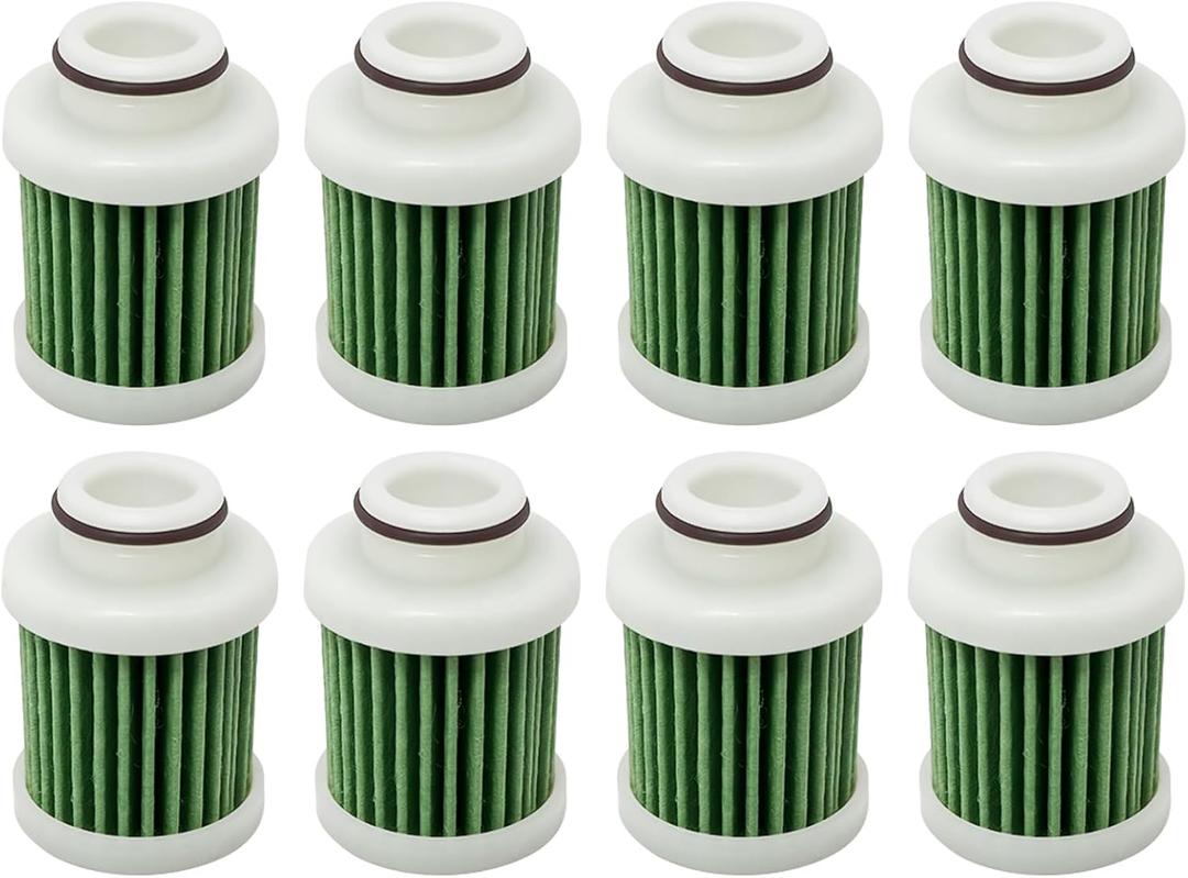 8 Pcs 6D8-WS24A-00-00 Fuel Filter Compatible with Yamaha F25 F30 F40 F50 F60 F70 F75 F90 F115 T50 T60 Outboard Replace 6D8-24563-00-00 18-79799
