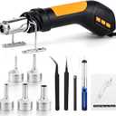 Heat Gun, 700W 212F~932(100C~500C) Mini Soldering Heat Gun Hot Air Rework Station with LED Digital Display & 5Pcs Nozzles & 5Pcs Accessories for Crafting Shrink Tubing Electronics DIY(5FT)