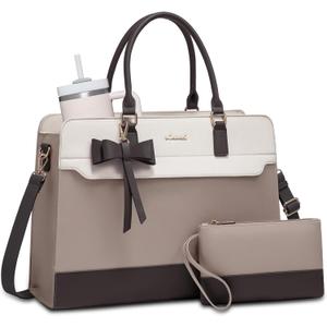 LOVEVOOK Laptop Tote Bag for Women,Leather Work Bag, Waterproof Business Teacher Bag,Large Computer Handbag Purse Briefcase,Office Gifts for Women