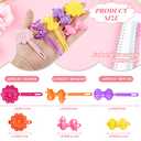 Janinka 72 Pieces Self-Hinge Plastic Hair Clips: 80s 90s Cartoon Colorful Cute Barrettes and Pins for Toddler Girls (Multicolor, Classic)