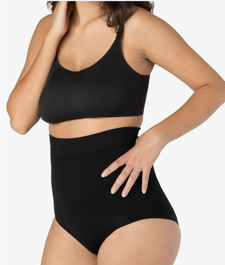 UpSpring C-Section Tummy Control Panties High Waist Postpartum Underwear for Womens, Nude/Black, XL