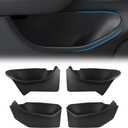 4 PCS Full Arounding Door Side Storage Organizer Compatible with 2025 2026 TES-la Model Y Juniper, Full Cover TPE Door Side Pocket Box Tray, Front & Rear Side Organizer Tray Protector Liner