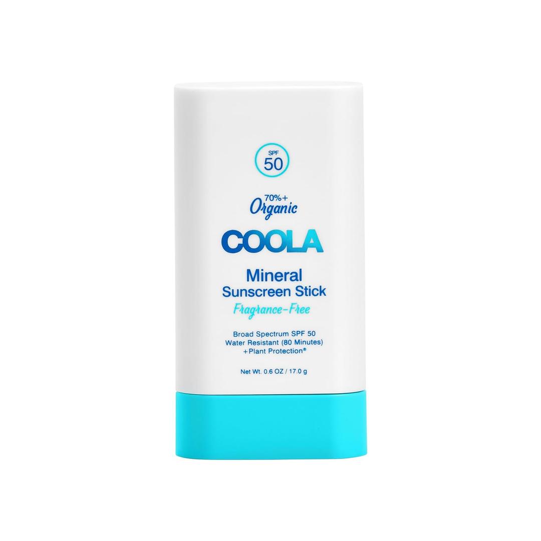 COOLA Organic Mineral Sunscreen SPF 50 Sunblock Stick, Dermatologist Tested Skin Care For Daily Protection, Vegan And Gluten Free, 0.6 Oz