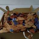 Ling's Moment Fall 10pcs Wedding Chair Decorations Aisle Floral Swag Artificial Pew Flowers Hanging Garland Terracotta Burnt Orange & Navy Blue for Ceremony Reception Church Rose Floral Party Outdoor, Russet Orange & Denim Blue