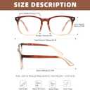 Blue Light Blocking Reading Glasses for Women Stylish Lightweight Square Readers +0.75 Blue Rays Cheaters Glasses 4 Pack w/Spring Hinges Comfortable Fit