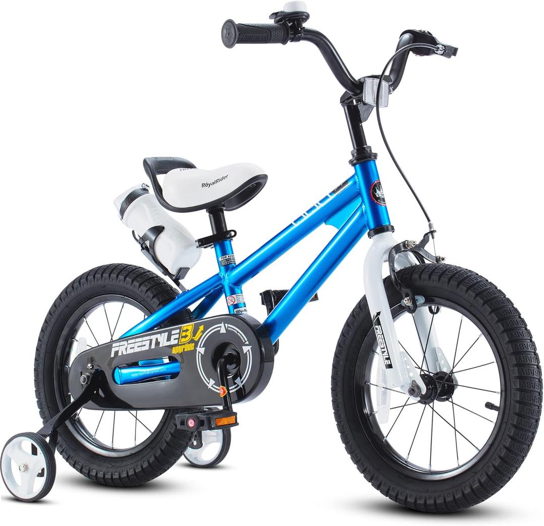 RoyalBaby Kids Bike EZ Freestyle Training Free Balance to Pedal Easy Learning Bicycle, 12-18 Inch for Toddlers to Big Kids