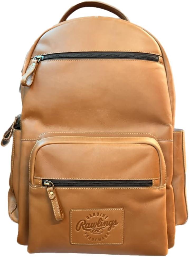 Rawlings | Leather Backpack Collection | Genuine Leather | Light Brown | 12.5" W x 17" H x 5.5" D