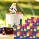 ArtCreativity Building Block Paper Party Favor Bags, Pack of 12 Fun Themed Goody Gift Bag, Durable Treat Gift Wrappers, Construction Party Supplies Birthday Favor, Baby Shower, Holiday Goodies