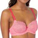 Freya Women's Viva Lace Underwire Side Support Bra (28GG, Pink)