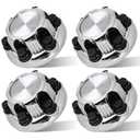Snobli (Set of 4) Chrome Wheel Center Caps 6 Lugs Compatible with Select 16 Inch Van & Truck - Replacement 16"" 17"" 1999-2012 1571237 15067578 560-05129