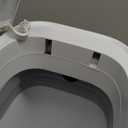 MOPALL Small Bathroom Trash Cans with Lids,Motion Sensor Bathroom Trash Can,Narrow Waterproof Plastic 3.5 Gallon Automatic Adsorption Touchless Garbage Can, White