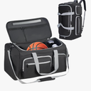 Basketball Bag Backpack with Shoe Compartment, Soft Sneaker Travel Bag fit 4 Pairs with 3 Adjustable Dividers, for Basketball, Soccer, Volleyball, Gym Bag, 20 * 13.8 * 9.5in