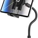 woleyi Car Cup Holder Tablet Mount, Adjustable 10.5" Gooseneck Arm Car Cupholder Tablet Stand, Compatible with iPad Pro/Air/Mini, Galaxy Tab/Z Fold, Fire HD, iPhone, 4.7-13" Cell Phones and Tablets