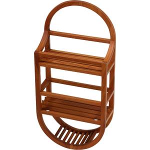 Bare Decor Teak Shower Caddie Storage Organizer, Fully Assembled