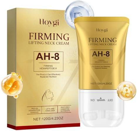 Pack Of 2 HOYGI Firming Neck Cream for Crepey Skin Body Care Comfort with Roller, Tightening and Moisturizing Lotions Skin Care for All Skin Types, 4.23 Oz/Pcs, EXP 03/17/2028