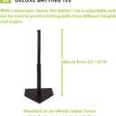 Champion Sports Deluxe Batting Tee Adjustable Rubber Baseball & Softball Tee on Home Plate, Multiple Styles, One