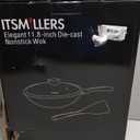 Nonstick Wok Aluminium Die-casting Chinese Wok, Scratch Resistant With Lid and Spatula, PFOA-Free, Dishwasher Safe & Induction Bottom,12 Inch,6L,Large Capacity