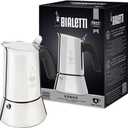 Bialetti - New Venus Induction, Stovetop Coffee Maker, Suitable for all Types of Hobs, Stainless Steel, 4 Cups (5.7 Oz), Silver