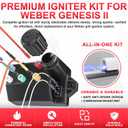 67532 Igniter 66220 Button Replacement for Weber Ignition Kit Weber GS4 Genesis II E-330 Parts Weber Genesis II E-335, Genesis 2 S-335, II S-345, Genesis 2 SE-330, Genesis 2 SE-335, II CE-330 Grills