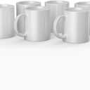 Cricut Beveled Blank, Ceramic-Coated, Dishwasher & Microwave Safe Mug to Decorate, Mug Press & Infusible Ink Compatible,12 Oz Sublimation, Ideal for Crafts and Printing, 6 Count, White