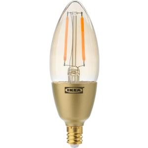 IKEA 004.082.78 Rollsbo Led Bulb E12 200 Lumen, Dimmable, Chandelier Brown Clear Glass