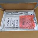 SUPERJARE Nightstand with Charging Station, Bed Side Table with Adjustable Fabric Drawer, Night Stand for Bedroom, 3-Tier Storage End Table, for Living Room, White (M (11.8"D x 15.7"W x 23.4"H))