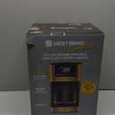 West Bend Timeless 12-Cup Programmable Coffee Maker with Brew Strength Selector for Hot and Iced Coffee, Includes 1-4 Cup Brew Option and Permanent Filter (Blue/Gold)