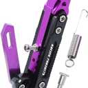 Universal Motorcycle Kickstand Adjustable Foot Side Support Parking Kickstand for Electric Motorbike Parking Foot Side Support Stand (Purple)
