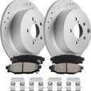 Rear Brake Pads and Rotor Kit Compatible with Forester 2014-2018