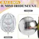 Shappy 2 Pcs Giant Silver Balloons Large 4d Round Ball Balloons 60 Inch Giant Huge Aluminum Shiny Foil Balloon for Wedding Birthday Bachelorette Graduation Baby Shower Party Decoration