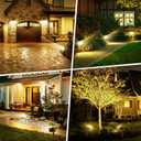 WENATY 102 LED Solar Spot Lights Outdoor Waterproof IP65, Adjustable Landscape Spotlights, [8 Pack/4 Modes] Auto On/Off Solar Powered Flood Lights for Outside Yard Garden Wall Pathway (Warm White)