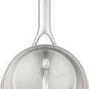 GoodCook Stainless Steel Sauce Pan with Strainer Lid Oven-Safe to 500F & Induction-Safe Compatible with All Stovetops 3-Layer Construction for Even Heating PTFE & PFOA Free, 2.5-Quarts, Silver