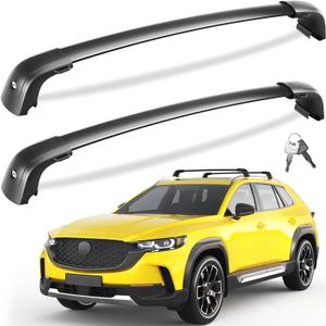 Tuyoung 300lbs Roof Racks Cross Bars Fit for Mazda CX50 CX-50 Hybrid 2023 2024 2025 2026 with Flush Side Rails, Lockable Heavy Duty Aluminum Crossbar Roof Rail Cargo Carrier Rooftop Black Accessories