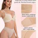 Fondtec Womens Seamless No Show Thong Underwear, High Waisted G-String, Cotton Gusset, Breathable Stretch, 6 Pack, Black/Nude, Large