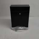 Locking Mailbox with Key for Outdoor 16.2 x 11.2 x 4.7 Inches Large Wall Mount Mail Box with Lock Security Mail Drop Metal Collection Boxes Hanging Secure Postbox(Black)