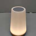 Auxmir LED Night Light Bedside Lamp Touch and Remote Control Dimmable Tabletop 13 RGB Colors Changing 5 Brightness Adjustable Rechargeable Portable Lamp for Baby Kids Nursery Bedroom Bathroom Camping