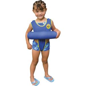 Poolmaster Learn-to-Swim Vest, Adjustable Tube Floatation Swim Trainer and Swim Aid for Kids Ages 3 to 6 Years, Blue