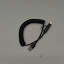 USB to USBC and Lightning Cable Combo 2 in 1 Coiled Cable Support Apple Carplay & Android Auto [MFi & 3A Fast Charge & Data Sync] Coiled Lightning and USB C Cable for iPhone 17/16/15/14/13/12/Android