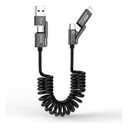 Agvee 3ft Coiled Multi Usb-c Charging Cable 60w