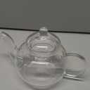 CNGLASS Glass Teapot Stovetop Safe,Clear Teapot with Removable Infuser 20.3 oz,Loose Leaf and Blooming Tea Maker