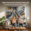 XL Acoustic Wall Panels 6-Pack Decorative Acoustic Panels High Density Sound Absorbing Wall Art 70.86X47.24 Inches with Self-adhesive for Studio Home and Office - Echo Dunes