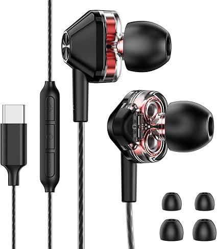 Acoustix Premium Sound Stereo Earbuds With Lightning USB C Connector