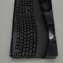 Wireless Keyboard and Mouse Combo, 2.4G Full Size Wave Keys Ergonomic Keyboard with Wrist Rest and 3-Level DPI Adjustable Wireless Ergonomic Mouse for Windows, Mac OS Desktop/Laptop/PC(Black)