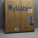 Folding Table 4 Foot Portable Heavy Duty Plastic Fold-in-Half Utility Table Small Indoor Outdoor Adjustable Height Folding with Carrying Handle, Camping and Party,White