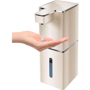 Automatic Liquid Soap Dispenser Touchless Soap Dispenser 380ml/12.8oz Rechargeable, Wall Mounted,4 Levels Adjustable Auto Soap Pump for Bathroom Kitchen Dish Soap (Champagne Gold)